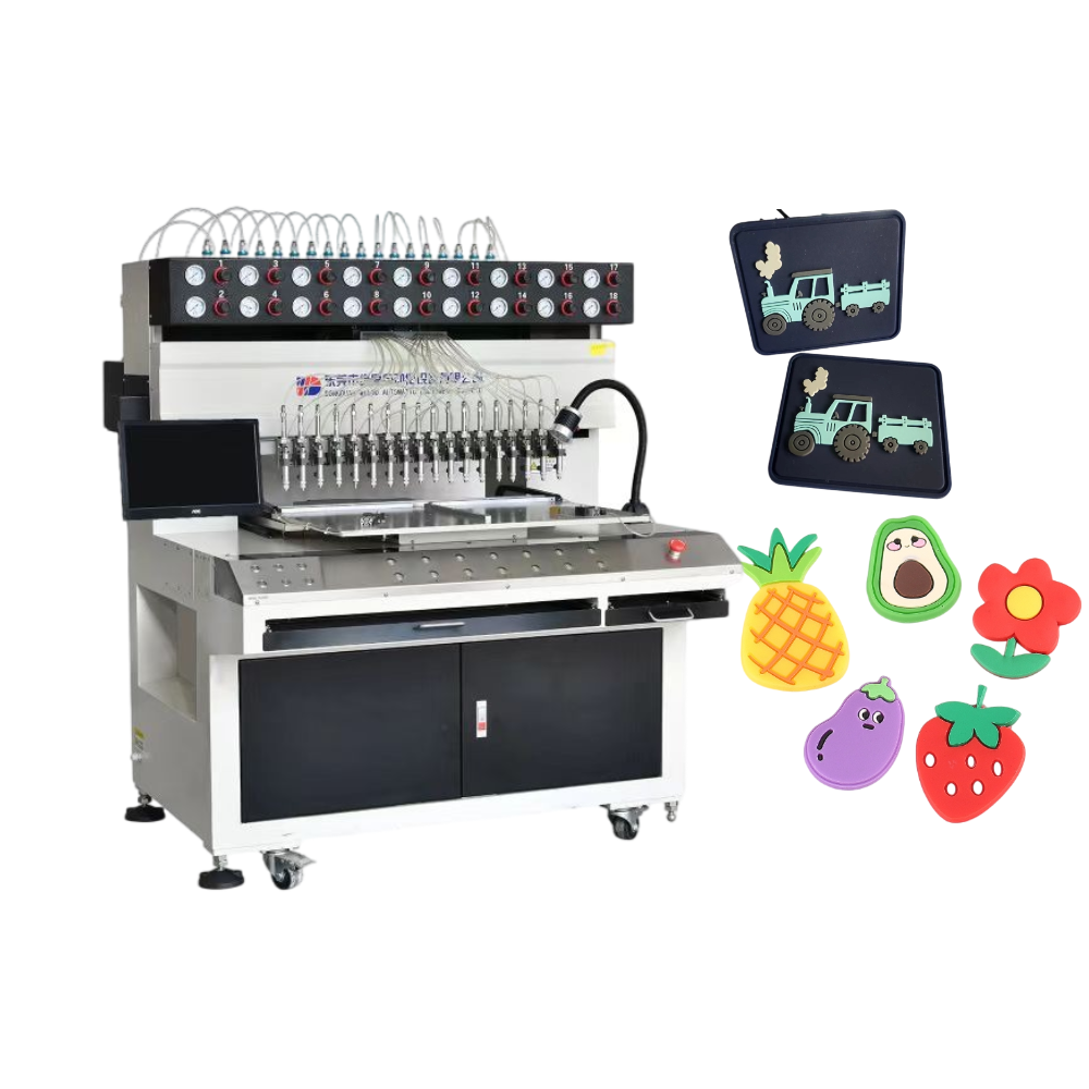 Small emoji soft pvc keychain filling machine